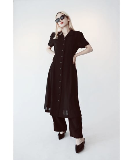 see through waist tuck dress