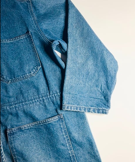 over loose denim jacket