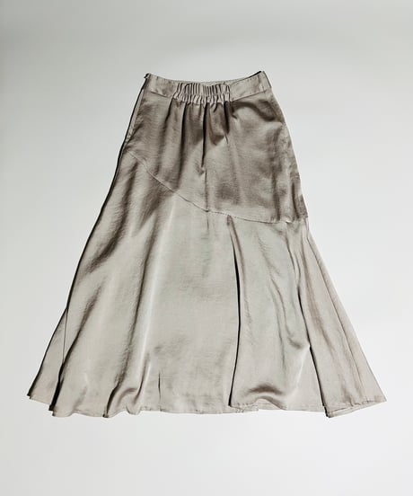 satin flare skirt