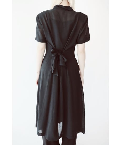 see through waist tuck dress