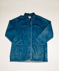 over loose denim jacket