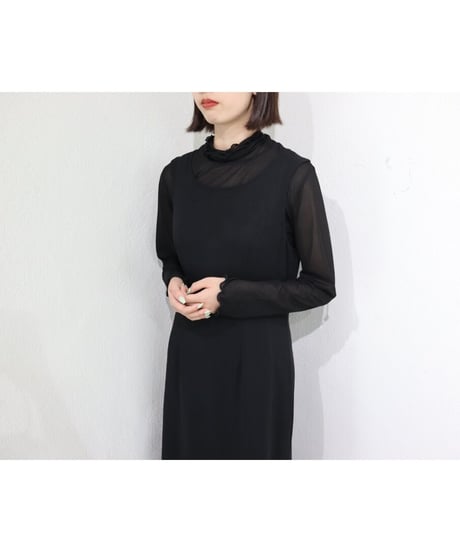 sheer top (black)
