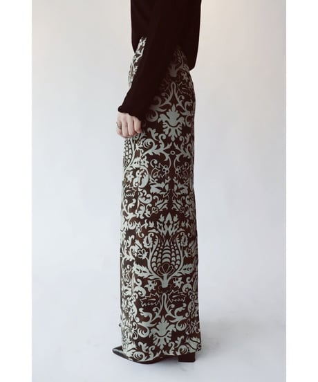 pattern long skirt