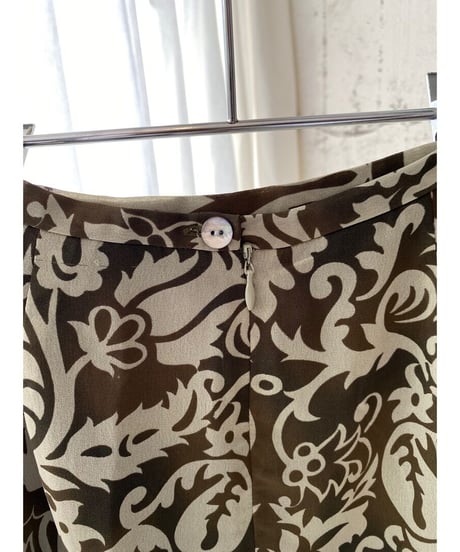 pattern long skirt