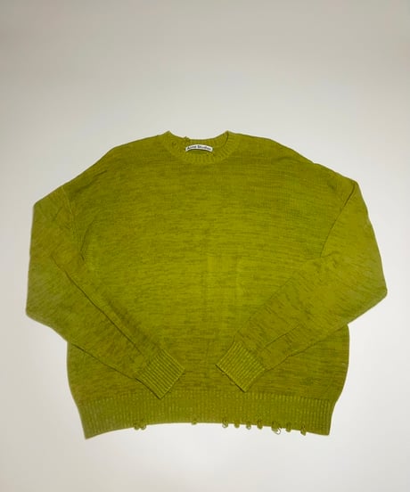Acne Studios green damage knit