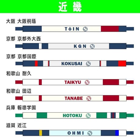 ネット限定　第96回選抜　校名ブレスレット
