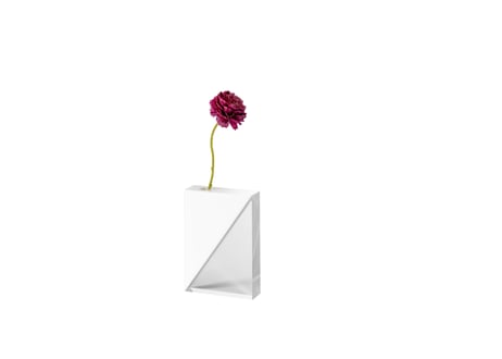 DIAGONAL flower vase S　white