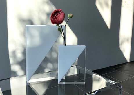 DIAGONAL flower vase L　white