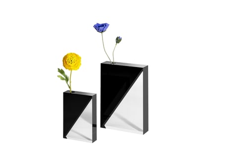DIAGONAL flower vase L　black