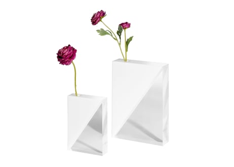 DIAGONAL flower vase S　white