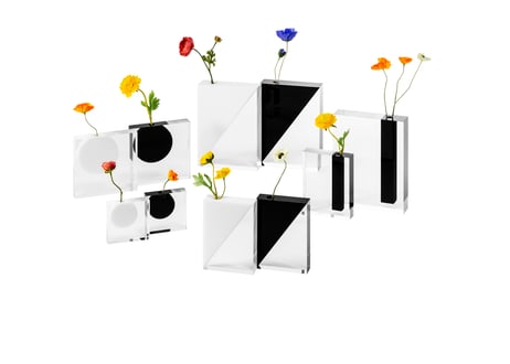 DIAGONAL flower vase L　black