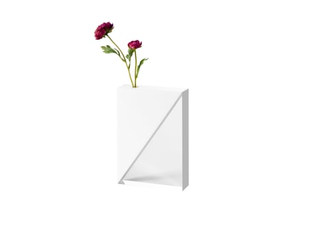 DIAGONAL flower vase L　white