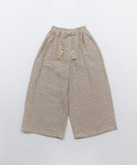 ラメダイヤワイドギャザーパンツ  gold/silver