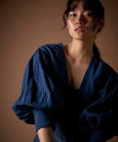Kala cotton 羽織りショート 藍染