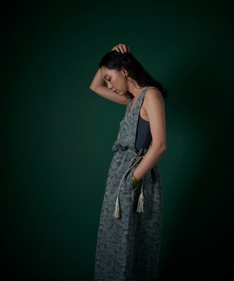 mori JQ パンツドレス　green / brown