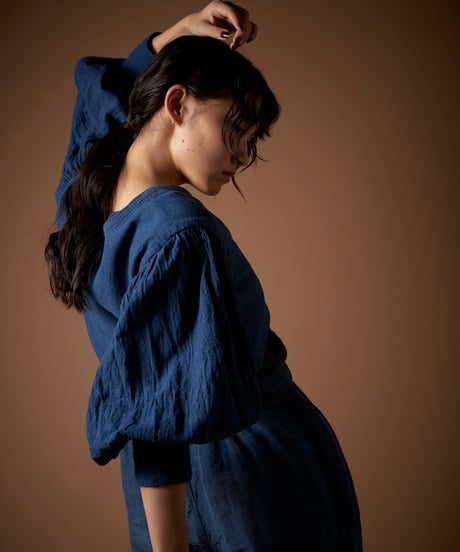 Kala cotton 羽織りショート 藍染