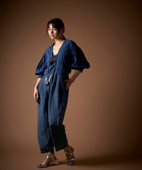Kala cotton 羽織りショート 藍染