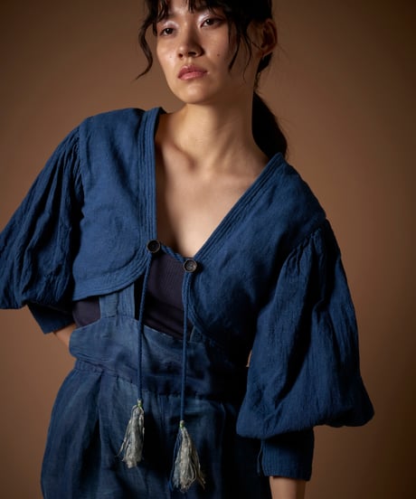 Kala cotton 羽織りショート 藍染