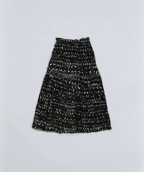 Kala cotton 切り替えギャザースカート　プリントtree of life