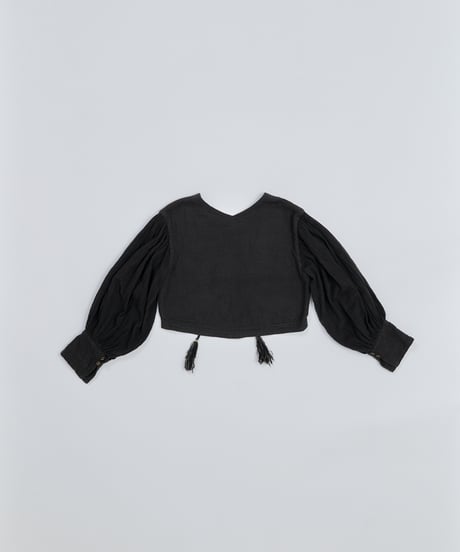 Kala cotton 羽織りショート  植物染チャコール