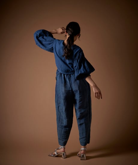 Kala cotton 羽織りショート 藍染