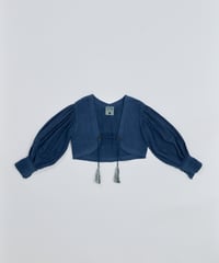 Kala cotton 羽織りショート 藍染