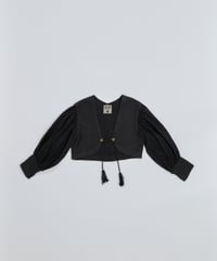 Kala cotton 羽織りショート  植物染チャコール