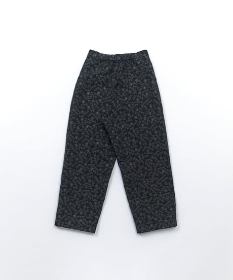 鳥の羽根JQ２タックパンツ　charcoal / green