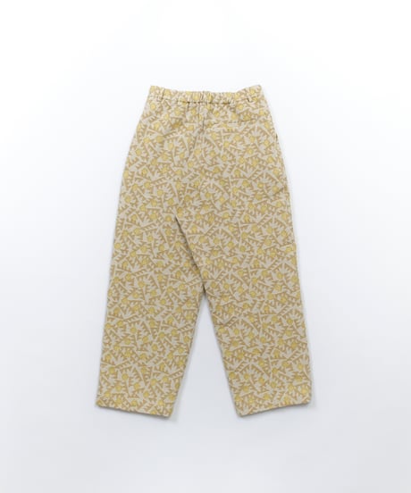 鳥の羽根JQ２タックパンツ　gray / yellow