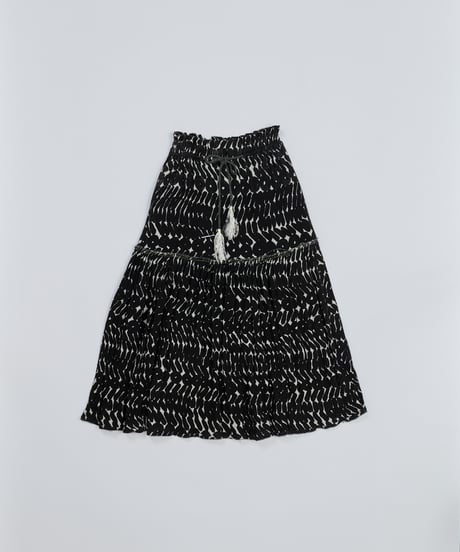 Kala cotton 切り替えギャザースカート　プリントtree of life