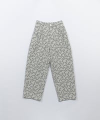 鳥の羽根JQ２タックパンツ　gray / yellow