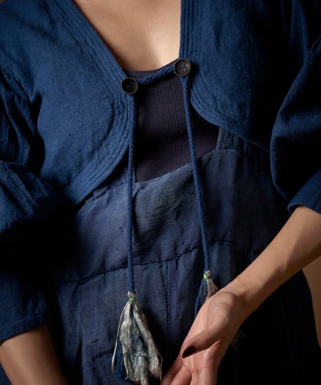 Kala cotton 羽織りショート 藍染
