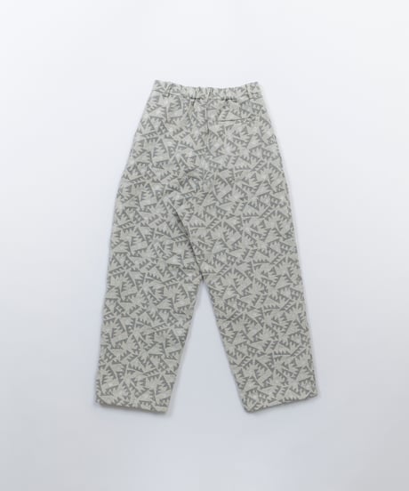 鳥の羽根JQ２タックパンツ　gray / yellow