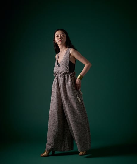 mori JQ パンツドレス　green / brown