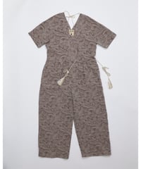 mori JQ 半袖オールインワン brown