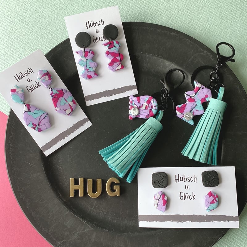 ポリマークレイ（ピアス）057m | Hübsch u. Glück