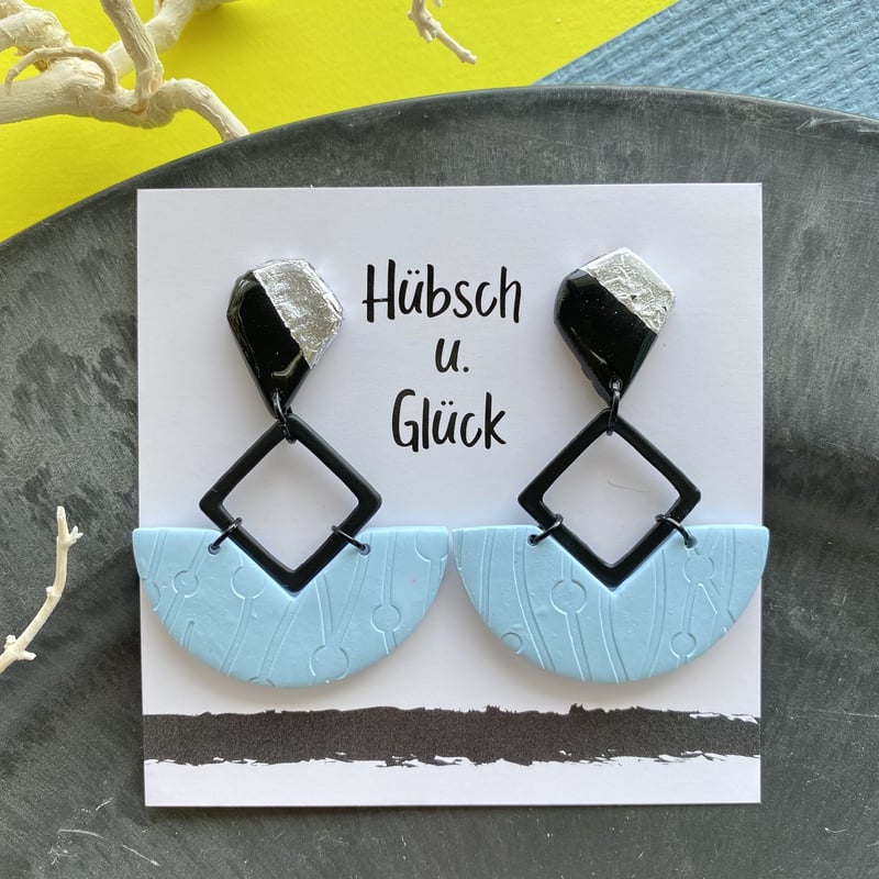 ポリマークレイピアス017m | Hübsch u. Glück
