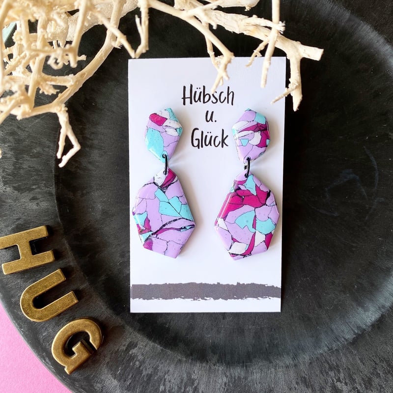 ポリマークレイ（ピアス）057m | Hübsch u. Glück