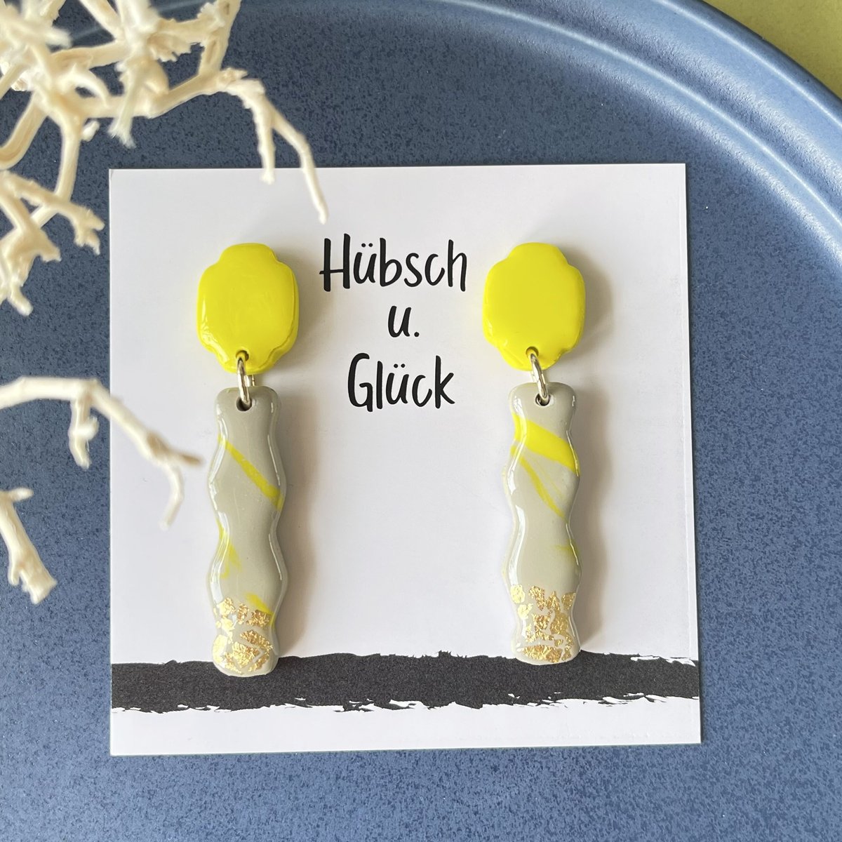 ポリマークレイピアス017n | Hübsch u. Glück