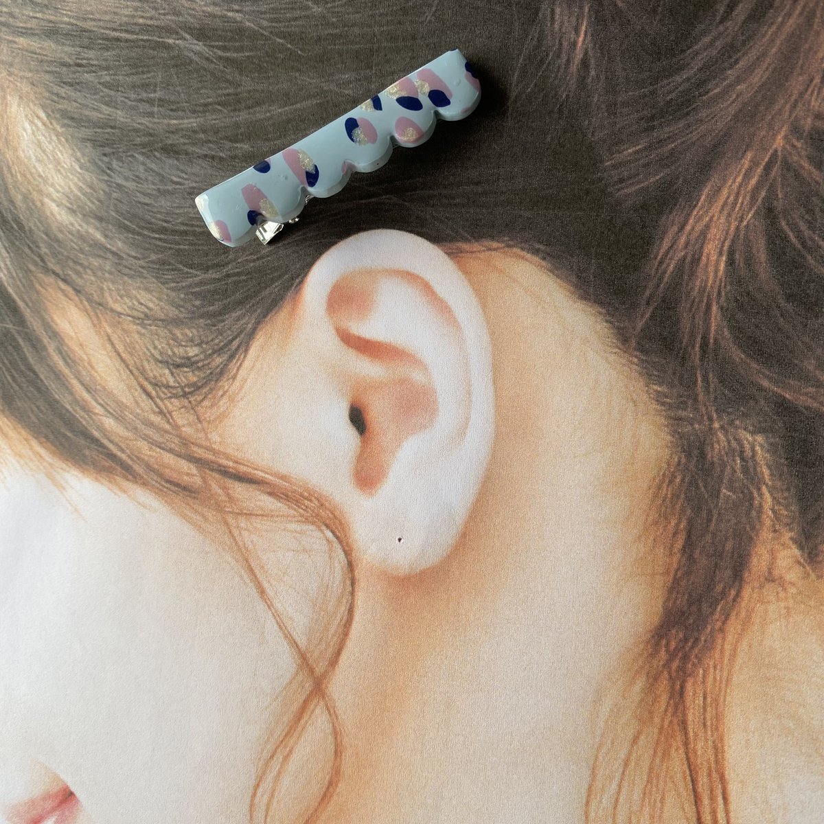 ポリマークレイ（ヘアククリップ）022m | Hübsch u. Glück