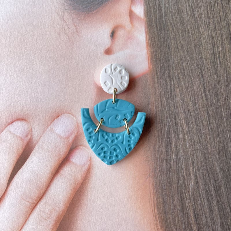 No.1253 ポリマークレイ④ ピアス ポリマークレイピアス001n | Hübsch u. Glück