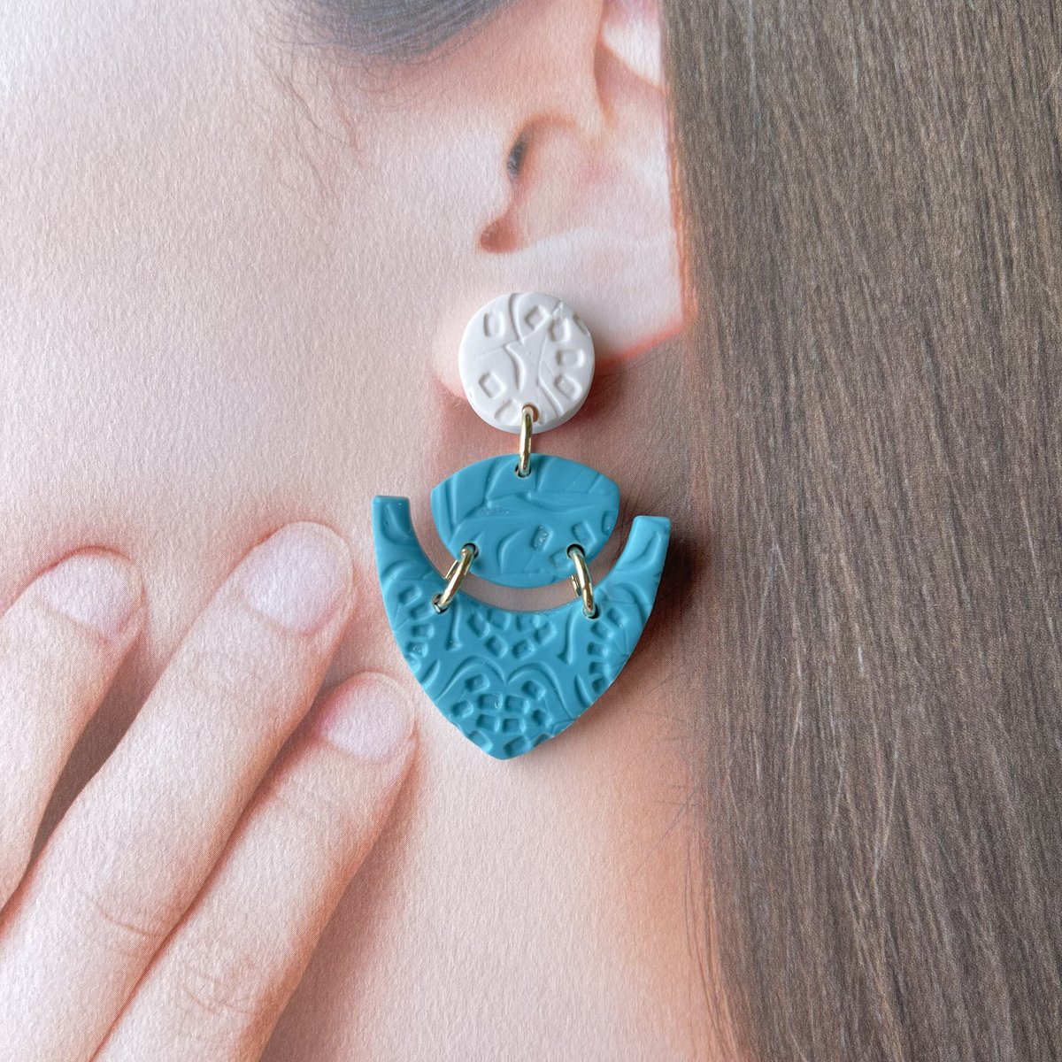 No.1254 ポリマークレイ⑤ ピアス ポリマークレイ（ピアス）057m