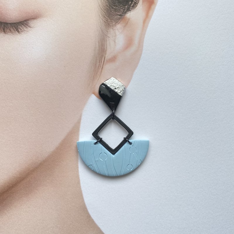 ポリマークレイピアス017m | Hübsch u. Glück