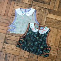 kids round collar lace flower zilet