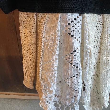 double collar handwork knit jacket  black/ type:M