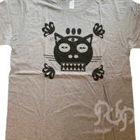 SCUMPUTER - 'Scratching Cat’  T-shirts Gray