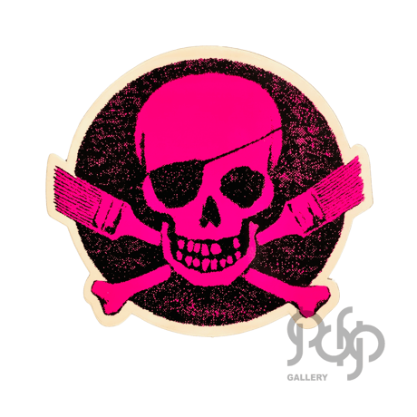 Paul Insect - 'POW 'Pictures on Walls' skull logo sticker'