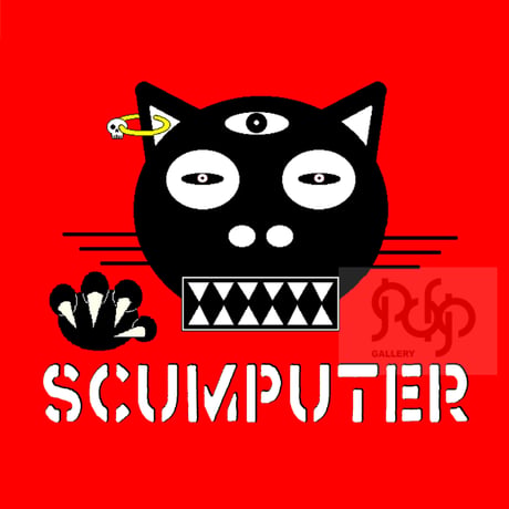 【NEW】SCUMPUTER - 'SCRATCH KAT' RED ジクレープリント 2026