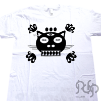 SCUMPUTER - 'Scratching Cat’  T-shirts / White
