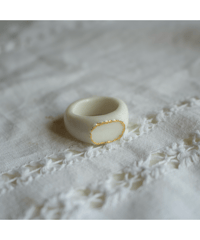 ceramic gold ring <ellipse> 11号